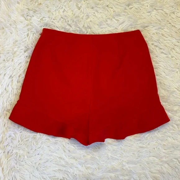 3/20 Gianni Binni Red Shorts Red Ruffle Shorts Ruffle Shorts Spring Shorts - Picture 5 of 5